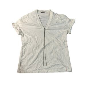BRUNELLO CUCINELLI Women's Embellished V-Neck T-Shirt In White